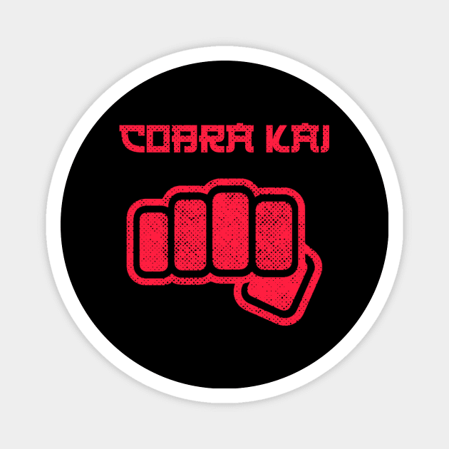 COBRA KAI design ✅ strike first nostalgia 80s tv dark pink version Magnet by leepianti